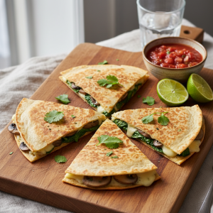 Mushroom & Spinach Quesadillas