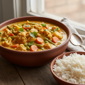 Vegetable Korma with Cashew Cream