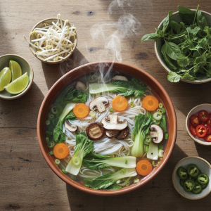 Vegetable Pho with All the Toppings