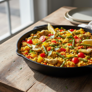 Vegetable Paella with Cauliflower Rice