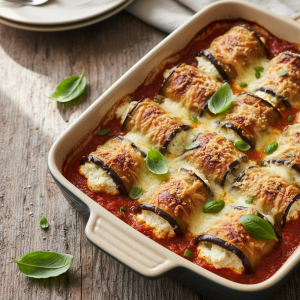 Eggplant Rollatini with Herbed Ricotta