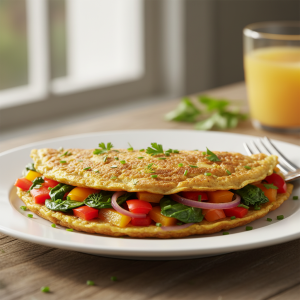 Vegetable Omelette Egg Free with Chickpea Flour